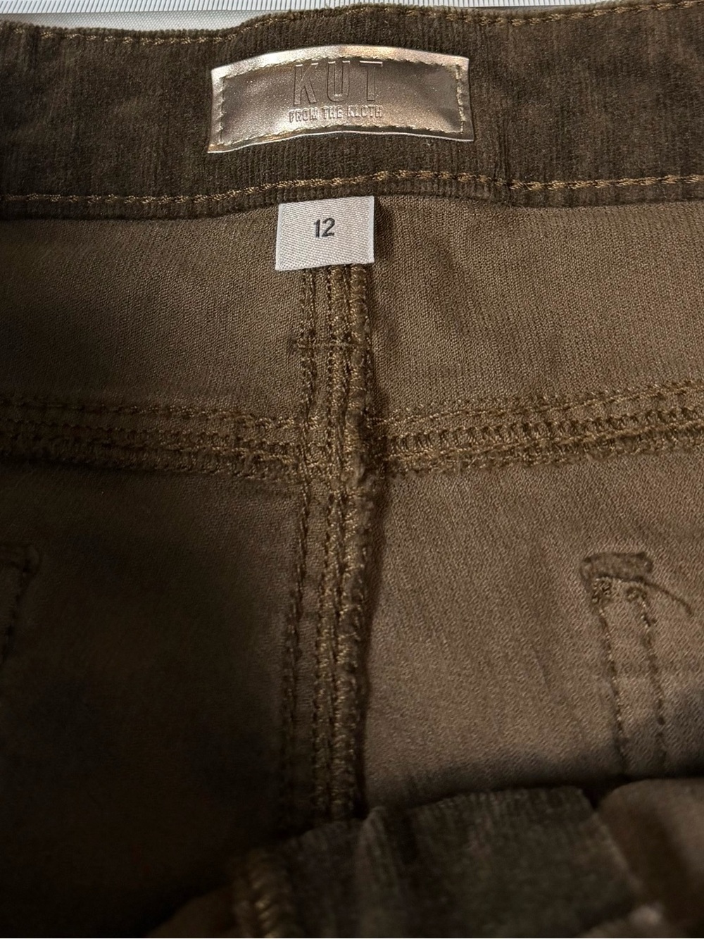 Kut from the Kloth Catherine Mid-Rise Boyfriend Stretch Brown Cords Women’s 12 - Picture 4 of 9